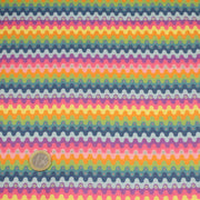 Tissu cotonnade aux vaguelettes multicolores - OEKO - TEX - tissuspipi.com
