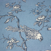 Tissu coton épais demi - natté TOILE DE JOUY AUX MESANGES, grande largeur 280cm : cinq couleurs dispos - OEKO - TEX - tissuspipi.com