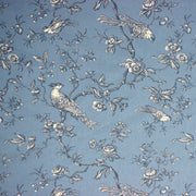 Tissu coton épais demi - natté TOILE DE JOUY AUX MESANGES, grande largeur 280cm : cinq couleurs dispos - OEKO - TEX - tissuspipi.com