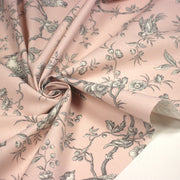 Tissu coton épais demi - natté TOILE DE JOUY AUX MESANGES, grande largeur 280cm : cinq couleurs dispos - OEKO - TEX - tissuspipi.com