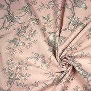 Tissu coton épais demi - natté TOILE DE JOUY AUX MESANGES, grande largeur 280cm : cinq couleurs dispos - OEKO - TEX - tissuspipi.com