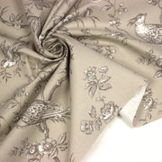 Tissu coton épais demi - natté TOILE DE JOUY AUX MESANGES, grande largeur 280cm : cinq couleurs dispos - OEKO - TEX - tissuspipi.com