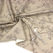 Tissu coton épais demi - natté TOILE DE JOUY AUX MESANGES, grande largeur 280cm : cinq couleurs dispos - OEKO - TEX - tissuspipi.com