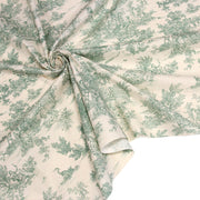 Tissu coton Toile de Jouy traditionnelle 160cm de large : bleu, rouge, vert, gris - OEKO - TEX - tissuspipi.com