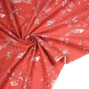 Tissu coton épais demi - natté TOILE DE JOUY AUX MESANGES, grande largeur 280cm : cinq couleurs dispos - OEKO - TEX - tissuspipi.com