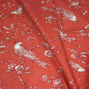 Tissu coton épais demi - natté TOILE DE JOUY AUX MESANGES, grande largeur 280cm : cinq couleurs dispos - OEKO - TEX - tissuspipi.com