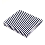 Tissu popeline de coton marinière à rayures blanches et bleu marine - OEKO - TEX STANDARD 100 - tissuspipi.com