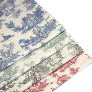 Tissu coton Toile de Jouy traditionnelle 160cm de large : bleu, rouge, vert, gris - OEKO - TEX - tissuspipi.com
