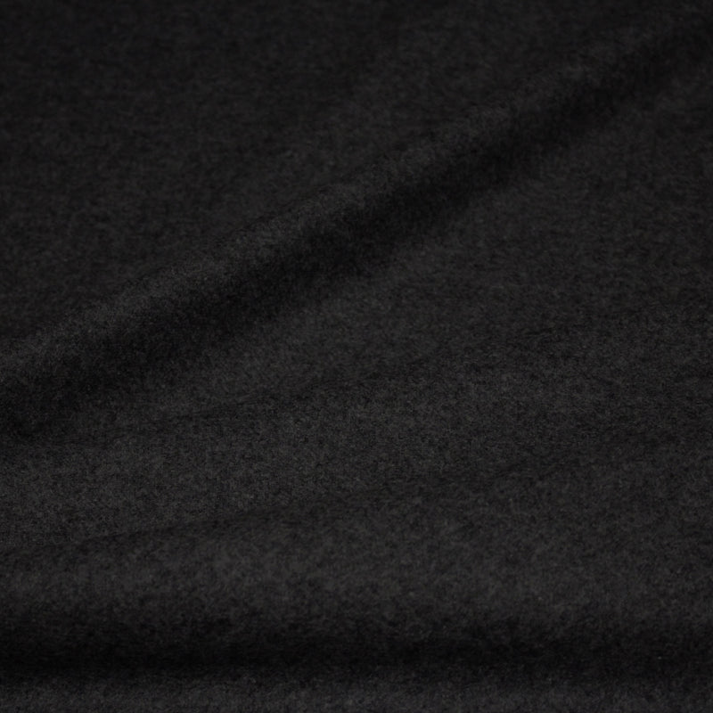 Tissu lainage flanelle de laine gris anthracite - Fabrication italienne - tissuspipi.com