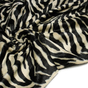 Tissu Velours imprimé motif ZEBRE : deux teintes disponibles ! - tissuspipi.com
