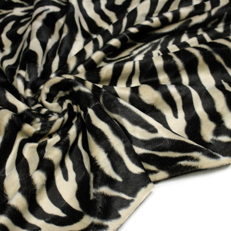 Tissu Velours imprimé motif ZEBRE : deux teintes disponibles ! - tissuspipi.com