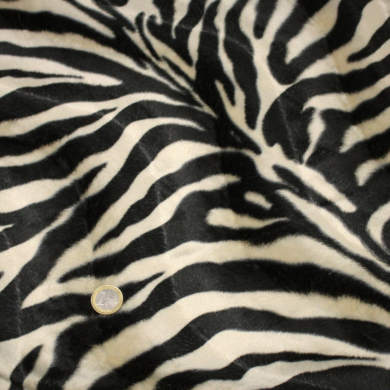 Tissu Velours imprimé motif ZEBRE : deux teintes disponibles ! - tissuspipi.com