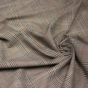 Tissu Prince de Galles noir blanc et ocre - STANDARD 100 OEKO - TEX - tissuspipi.com
