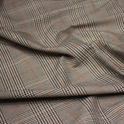 Tissu Prince de Galles noir blanc et ocre - STANDARD 100 OEKO - TEX - tissuspipi.com