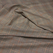 Tissu Prince de Galles noir blanc et ocre - STANDARD 100 OEKO - TEX - tissuspipi.com