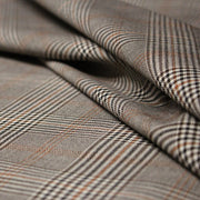 Tissu Prince de Galles noir blanc et ocre - STANDARD 100 OEKO - TEX - tissuspipi.com