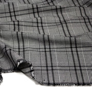 Tissu Prince de Galles noir blanc et liserés noirs - STANDARD 100 OEKO - TEX - tissuspipi.com