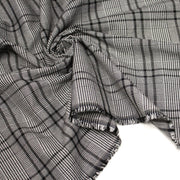 Tissu Prince de Galles noir blanc et liserés noirs - STANDARD 100 OEKO - TEX - tissuspipi.com