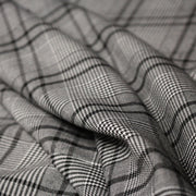 Tissu Prince de Galles noir blanc et liserés noirs - STANDARD 100 OEKO - TEX - tissuspipi.com