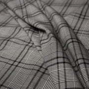 Tissu Prince de Galles noir blanc et liserés noirs - STANDARD 100 OEKO - TEX - tissuspipi.com