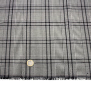 Tissu Prince de Galles noir blanc et liserés noirs - STANDARD 100 OEKO - TEX - tissuspipi.com
