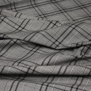 Tissu Prince de Galles noir blanc et liserés noirs - STANDARD 100 OEKO - TEX - tissuspipi.com
