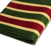 Tissu velours côtelé aux larges rayures rouges et vertes, tissage jacquard - tissuspipi.com
