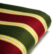 Tissu velours côtelé aux larges rayures rouges et vertes, tissage jacquard - tissuspipi.com