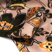 Tissu habillement satin velours, imprimé motif fleuri INDIENNES, nombreuses couleurs - tissuspipi.com