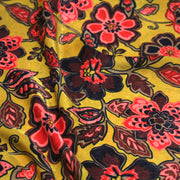 Tissu habillement satin velours, imprimé motif fleuri INDIENNES, nombreuses couleurs - tissuspipi.com