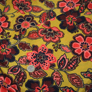 Tissu habillement satin velours, imprimé motif fleuri INDIENNES, nombreuses couleurs - tissuspipi.com