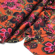 Tissu habillement satin velours, imprimé motif fleuri INDIENNES, nombreuses couleurs - tissuspipi.com