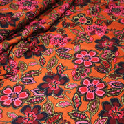 Tissu habillement satin velours, imprimé motif fleuri INDIENNES, nombreuses couleurs - tissuspipi.com