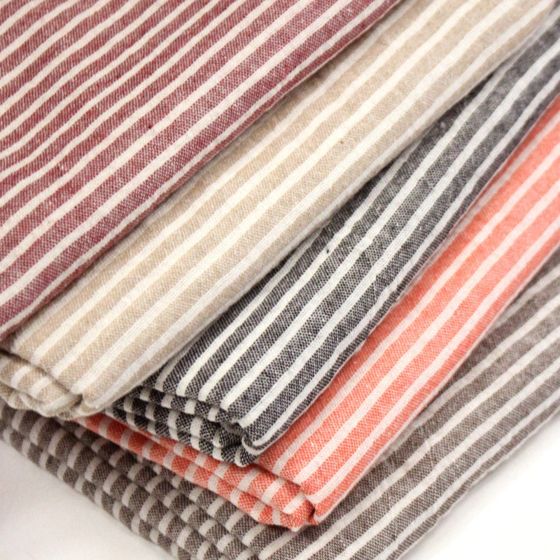Tissu coton tissé rayé 5mm : nombreuses couleurs ! OEKO - TEX - tissuspipi.com
