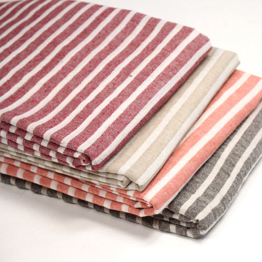 Tissu coton tissé rayé larges rayures 10mm : nombreuses couleurs ! - OEKO - TEX - tissuspipi.com