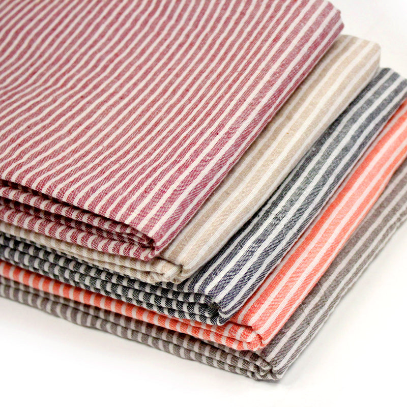Tissu coton tissé rayé 5mm : nombreuses couleurs ! OEKO - TEX - tissuspipi.com
