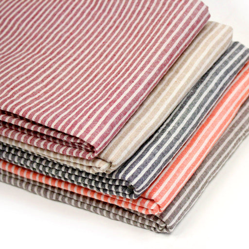 Tissu coton tissé rayé 5mm : nombreuses couleurs ! OEKO - TEX - tissuspipi.com