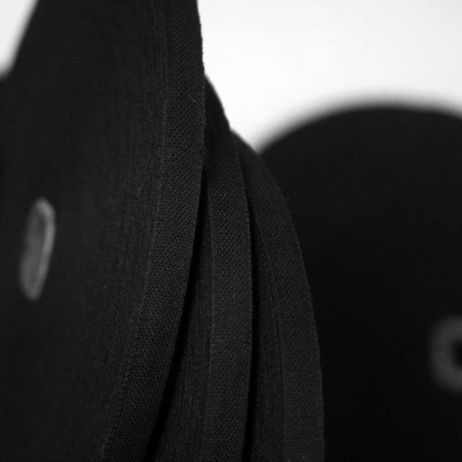 Ruban coton noir 6mm - Galette de 50 mètres - Fabrication française - tissuspipi.com