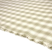 Tissu coton tissé carreaux écrus & blanc cassé - Fabrication française - tissuspipi.com