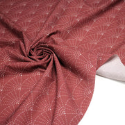 Tissu cotonnade motif japonais SASHIKO & SENSU – rouge & écru - tissuspipi.com
