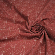 Tissu cotonnade motif japonais SASHIKO & SENSU – rouge & écru - tissuspipi.com