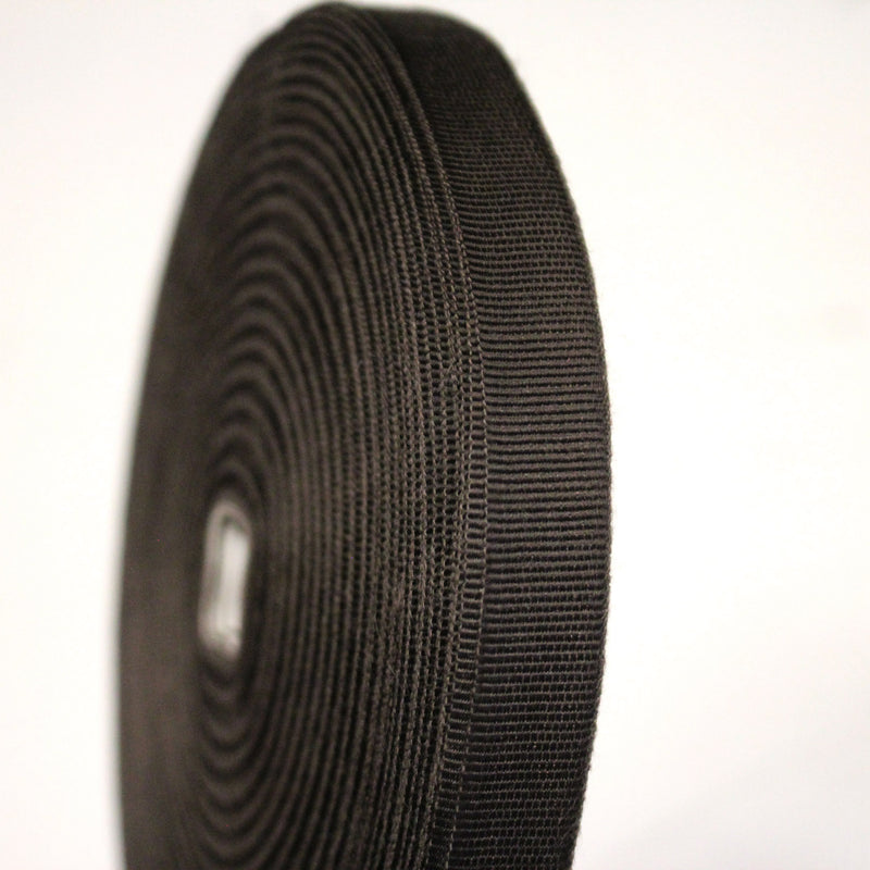 Ruban gros grain marron chocolat 14mm - Galette de 50 mètres - Fabrication française - tissuspipi.com