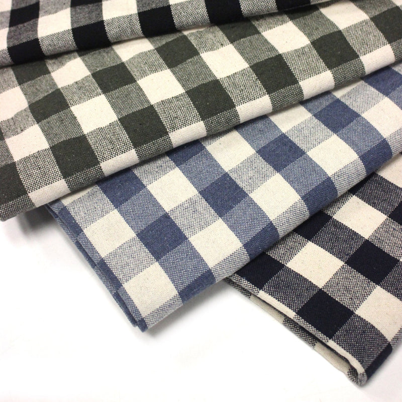 Tissu coton VICHY RUSTIQUE grands carreaux 25mm : nombreuses couleurs tendance ! - tissuspipi.com