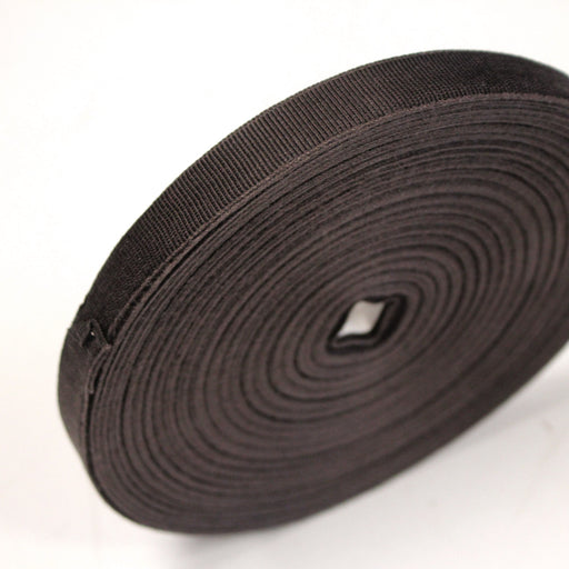 Ruban gros grain marron chocolat 14mm - Galette de 50 mètres - Fabrication française - tissuspipi.com