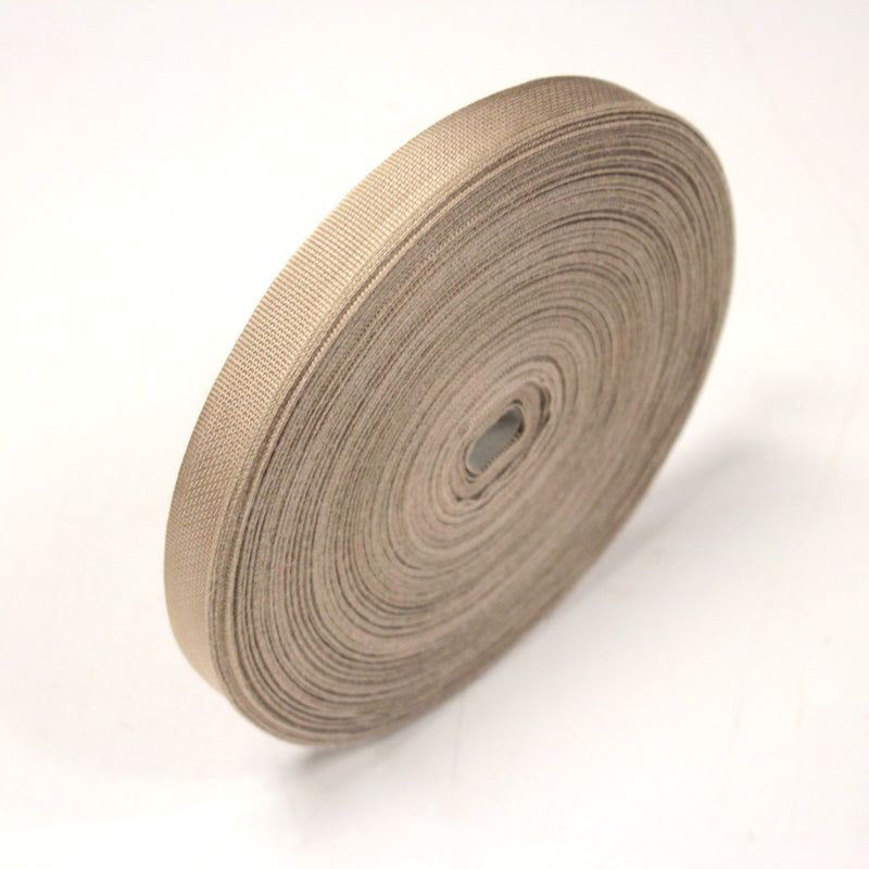 Ruban gros grain beige 14mm - Galette de 50 mètres - Fabrication française - tissuspipi.com
