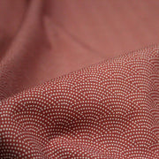 Tissu cotonnade motif japonais SEIGAIHA : écru/rouge et rouge/écru - COLLECTION JAPON ROUGE - tissuspipi.com