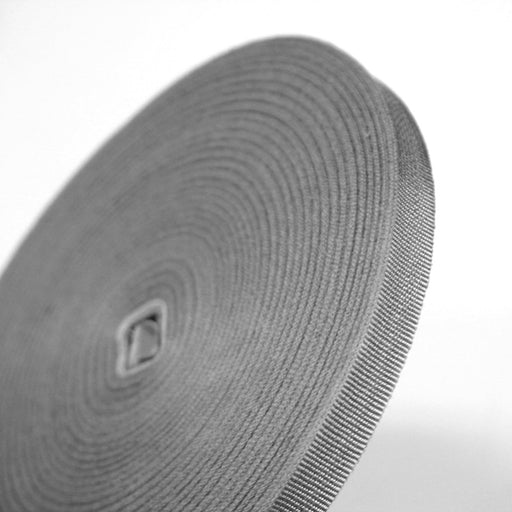 Ruban gros grain gris clair 12mm - Galette de 50 mètres - Fabrication française - tissuspipi.com