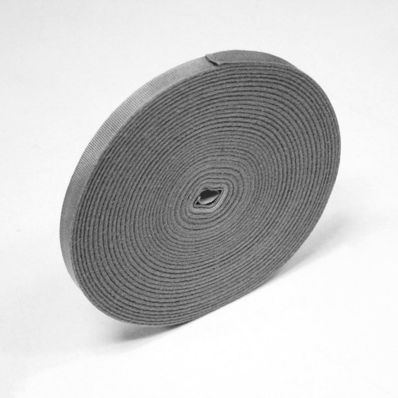 Ruban gros grain gris clair 12mm - Galette de 50 mètres - Fabrication française - tissuspipi.com