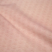 Tissu cotonnade motif japonais SEIGAIHA : écru/rouge et rouge/écru - COLLECTION JAPON ROUGE - tissuspipi.com