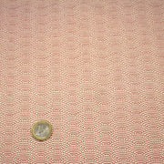 Tissu cotonnade motif japonais SEIGAIHA : écru/rouge et rouge/écru - COLLECTION JAPON ROUGE - tissuspipi.com